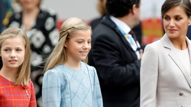 Letizia y sus hijas Foto: EFE