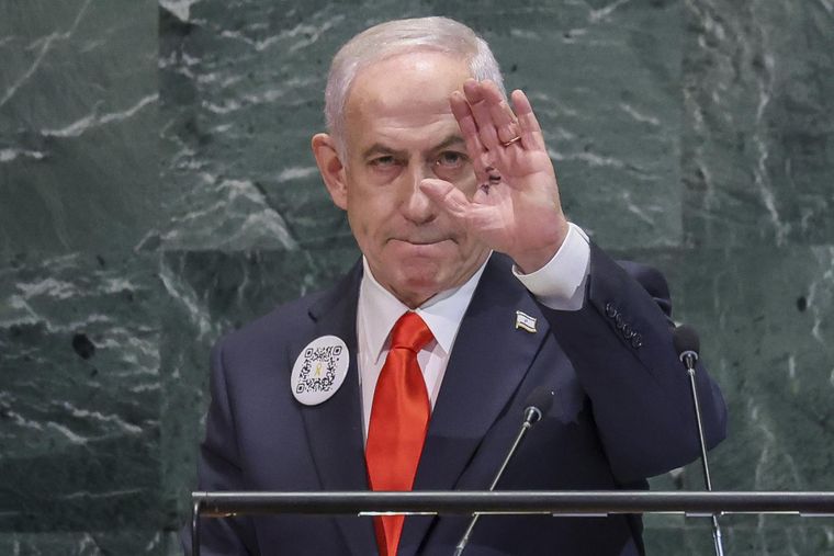 Benjamin Netanyahu, se presentó en la Asamblea General de la ONU