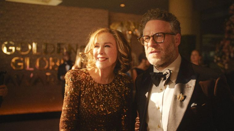 Catherine O'Hara y Seth Rogen en The Studio.&nbsp;
