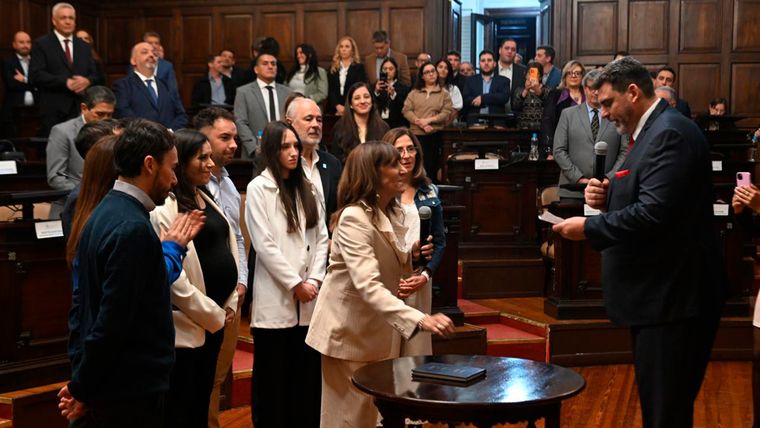 La senadora radical Silvia Cornejo, hermana del gobernador Alfredo Cornejo.&nbsp;