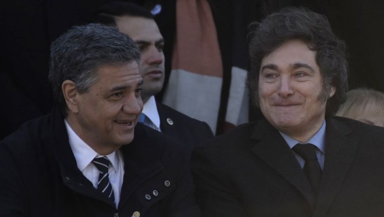 Jorge Macri y Javier Milei, durante el acto del pasado 9 de julio Foto: Juan Mateo Aberastain/MDZ