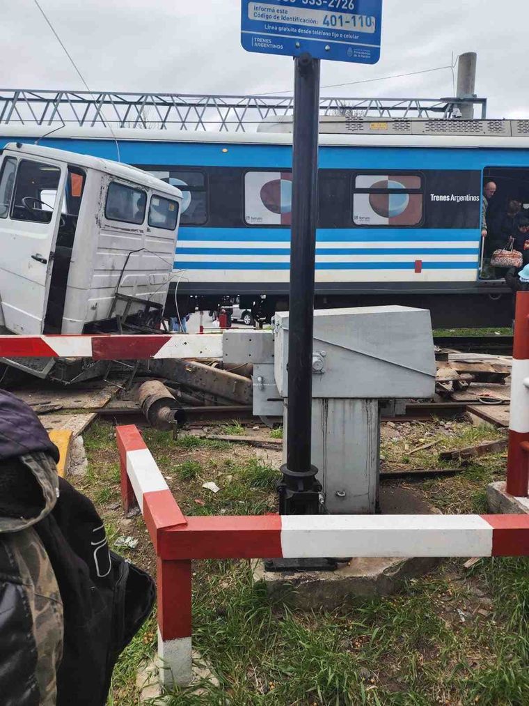 Instantes después del choque Foto: Gentileza