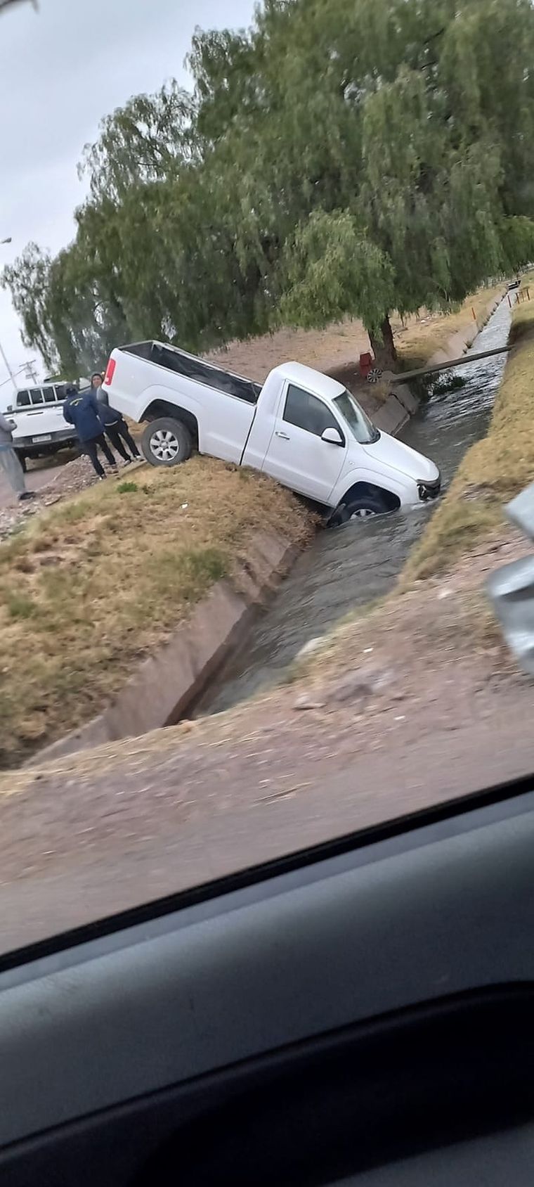 Así quedó uno de los rodados