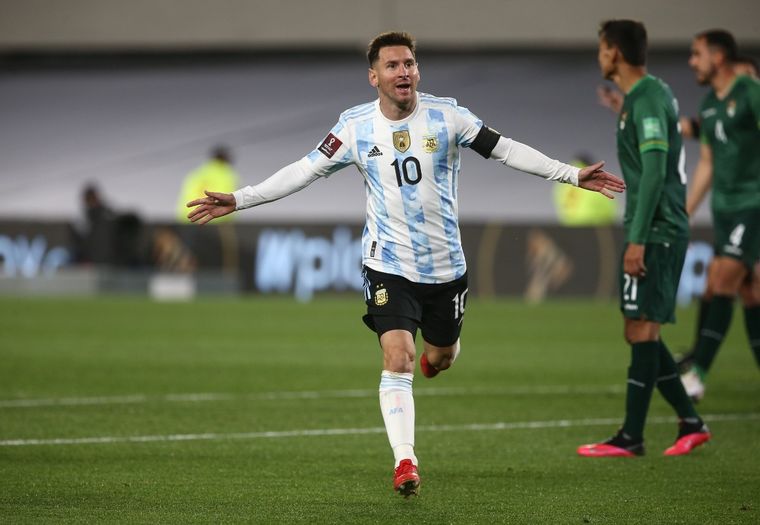 Messi, afiladísimo en el Monumental Foto: AFA