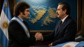 Los gobiernos democráticos y su relación con Inglaterra por el reclamo de soberanía.