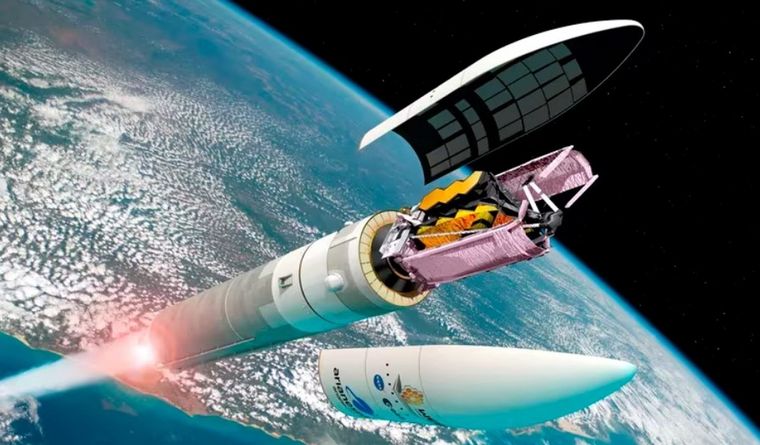 Imagen artística del telescopio espacial James Webb. Foto: Efe.