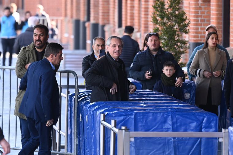 Alberto Fernández votó en Puerto Madero Foto: Telam