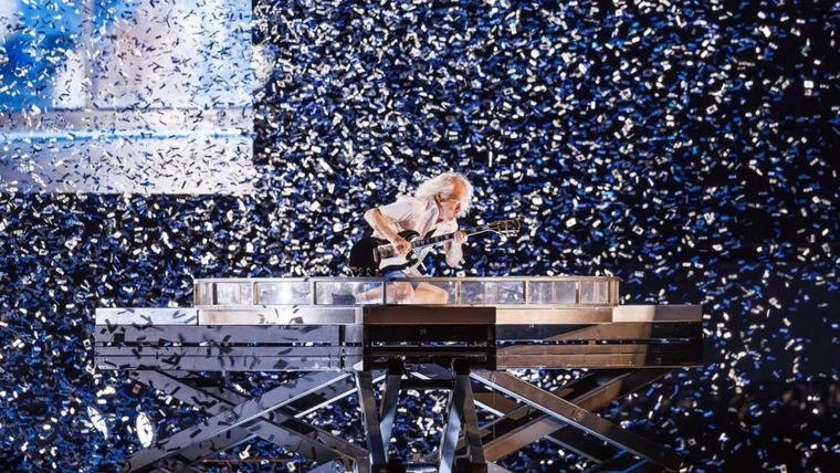 La emblemática banda brilló en la gran ciudad.