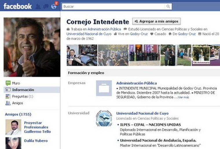 Cornejo agradece a través de las redes sociales. Foto: Captura de pantalla