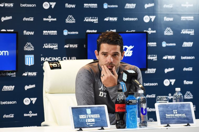 Fernando Gago brindó una conferencia de prensa antes del clásico de Avellaneda. Foto: Racing Club