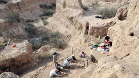 Trabajo de campo en Barrancas de Maipú. Trabajo de campo en Barrancas de Maipú.