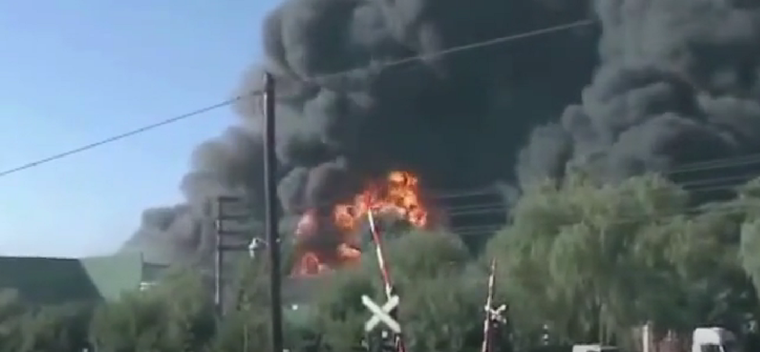 El incendio se produjo en un depósito de pinturas.&nbsp;