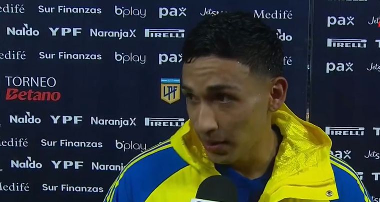 Equi Fernández, tras el encuentro ante Central Córdoba. Foto: Captura