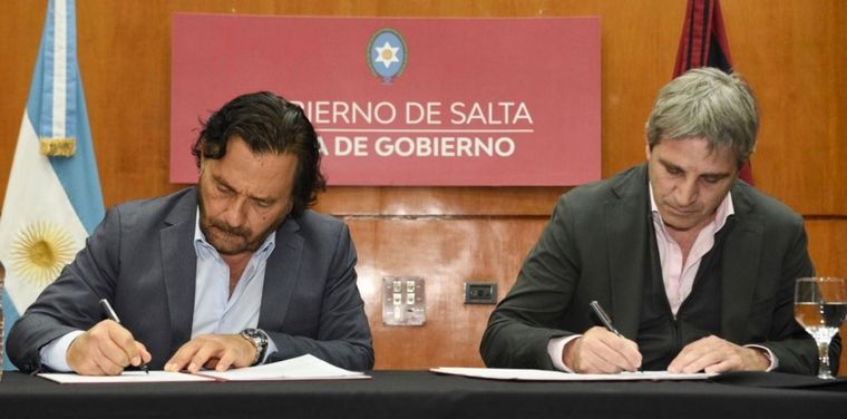 Luis Caputo y Gustavo Sáenz Foto: Ministerio de Economía