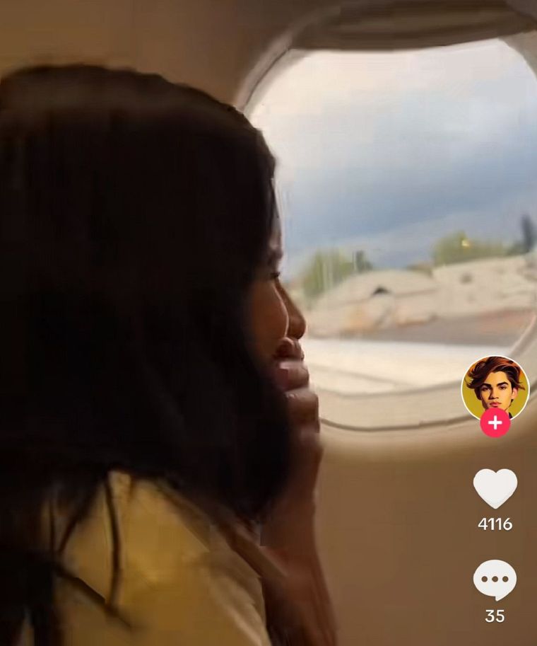 Al despegar el avión vio algo que la sorprendió Foto: Captura de video @elvictorcuevas