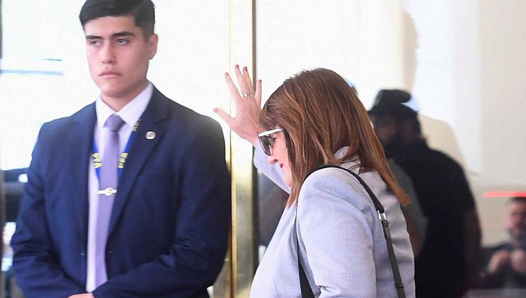 Patricia Bullrich a la salida de su encuentro con Javier Milei Foto: Télam