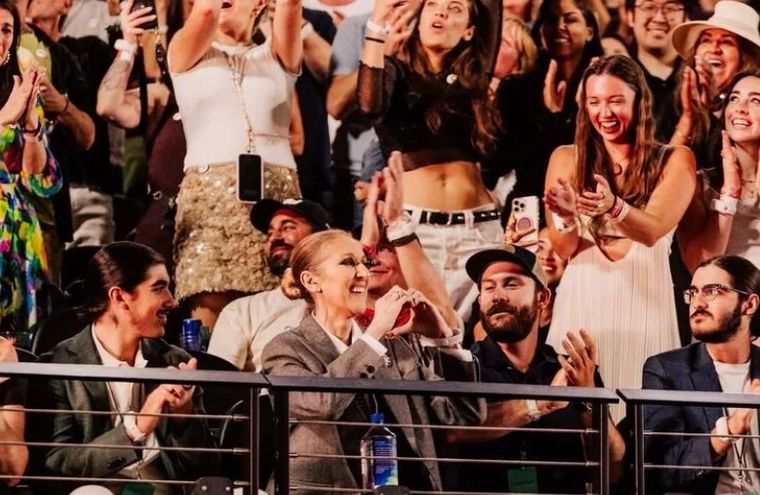 Celine Dion reaparece como una fan. Celine Dion reaparece como una fan.