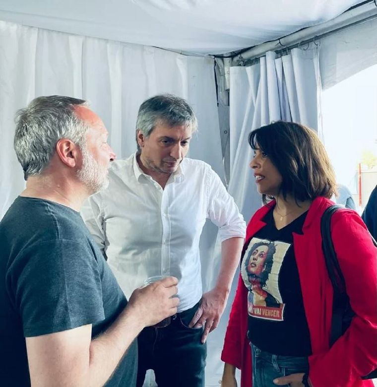 Victoria Donda junto a Máximo Kirchner Foto: Twitter @vickidonda