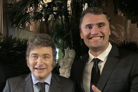 Javier Milei y Charlie Kirk. Javier Milei y Charlie Kirk.