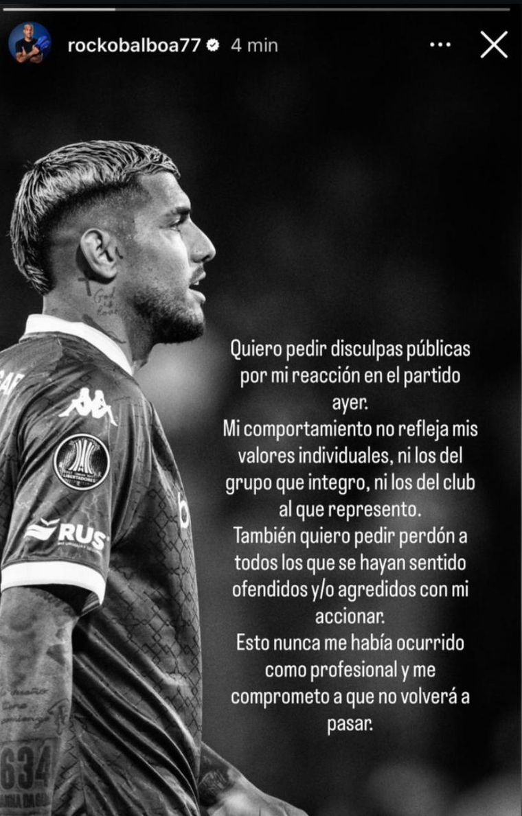 El descargo de Adrián Balboa tras su escupitajo a Acuña en River-Racing. El descargo de Adrián Balboa tras su escupitajo a Acuña en River-Racing.