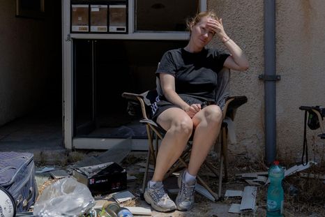 La casa de Veronica Osipchik, de 33 años, quedó dañada por la explosión. La casa de Veronica Osipchik, de 33 años, quedó dañada por la explosión.