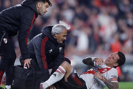 Driussi se lesionó, salió llorando y generó preocupación en River. Driussi se lesionó, salió llorando y generó preocupación en River.