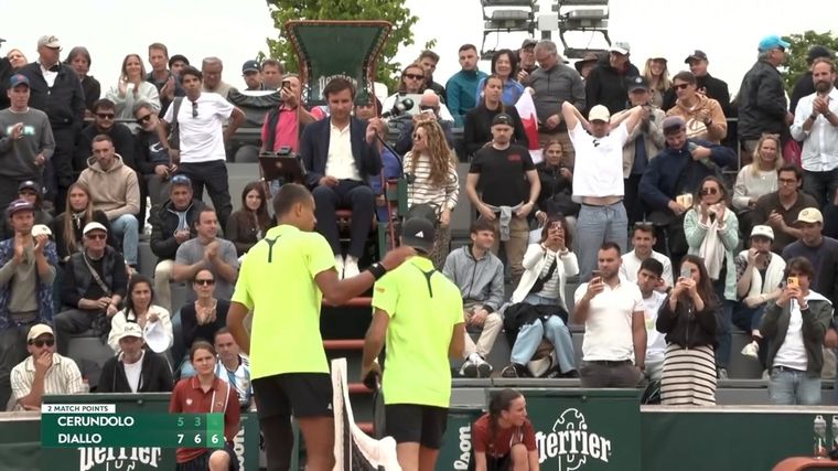 Francisco Cerúndolo, afuera Foto: Captura de video