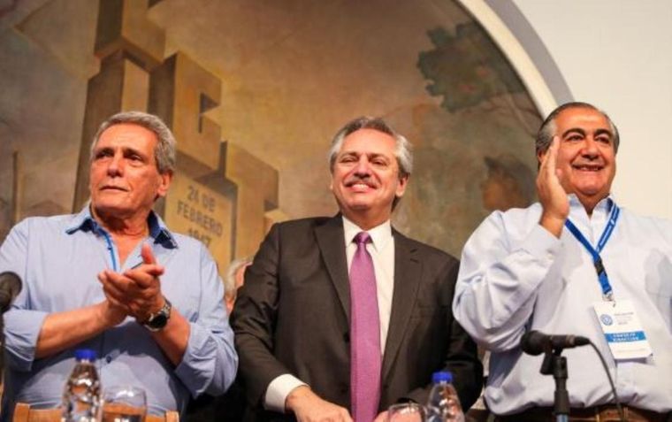 El Presidente y los popes de la CGT, antes de la pandemia.