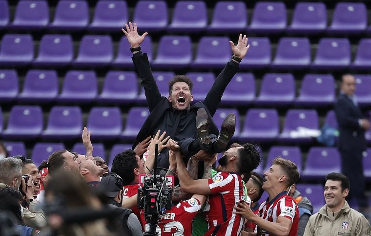 El Cholo celebra la corona. Foto: Atlético Madrid