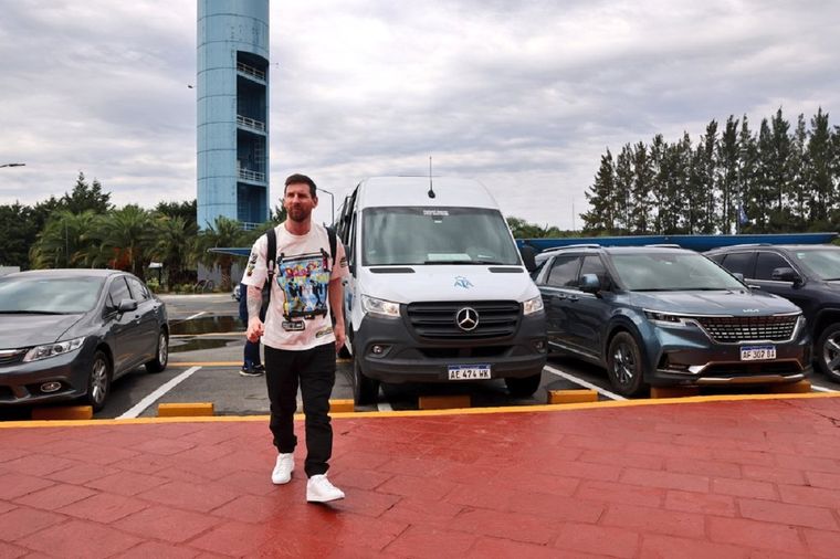 Messi está en el país para disputar los amistosos de la Selección. Foto: @Argentina