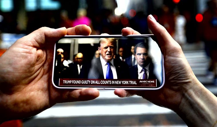 Trump fue hallado culpable por un tribunal de Estados Unidos. Foto: Efe.