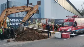 nunez: derrumbe en una excavacion sobre avenida lugones nunez: derrumbe en una excavacion sobre avenida lugones