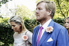 Máxima y Guillermo: rostro de congoja. Foto: Instagram @queenmaximaholanda