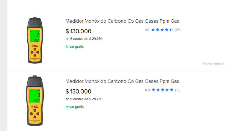 Precio detector de monóxido de carbono. Precio detector de monóxido de carbono.