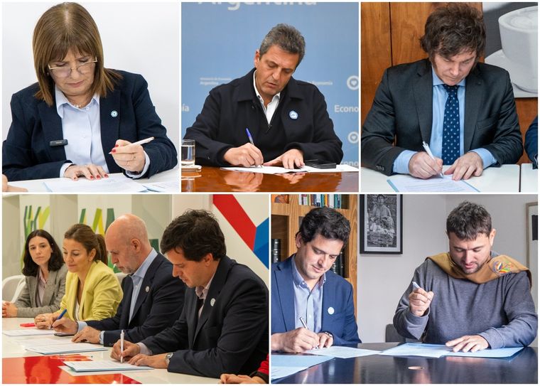 El compromiso firmado por precandidatos a presidente Foto: Argentinos por la Educación
