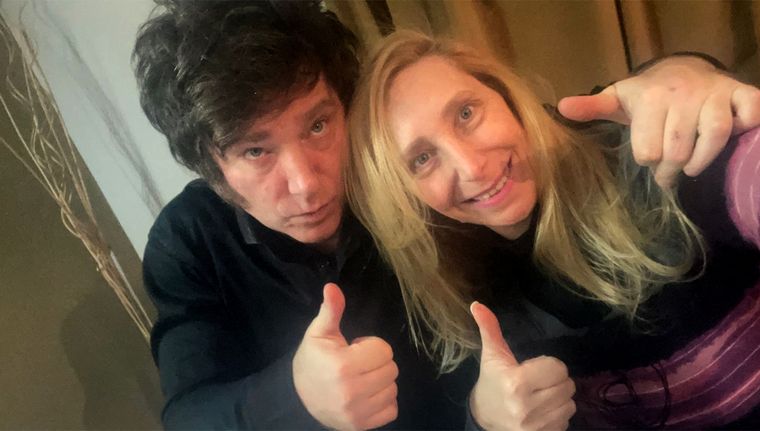 Javier Milei junto a su hermana, Karina. Foto: X de Javier Milei