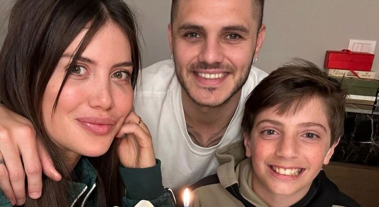 Wanda Nara, Mauro Icardi y Benedicto Foto: @wanda_nara