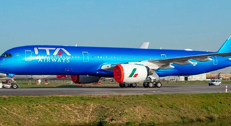 El avión pertenecía a la aerolínea ITA Airways Foto: ITA Airways