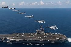 El USS Ronald Reagan, cerca de una zona de máxima tensión. Foto: Gagadget.