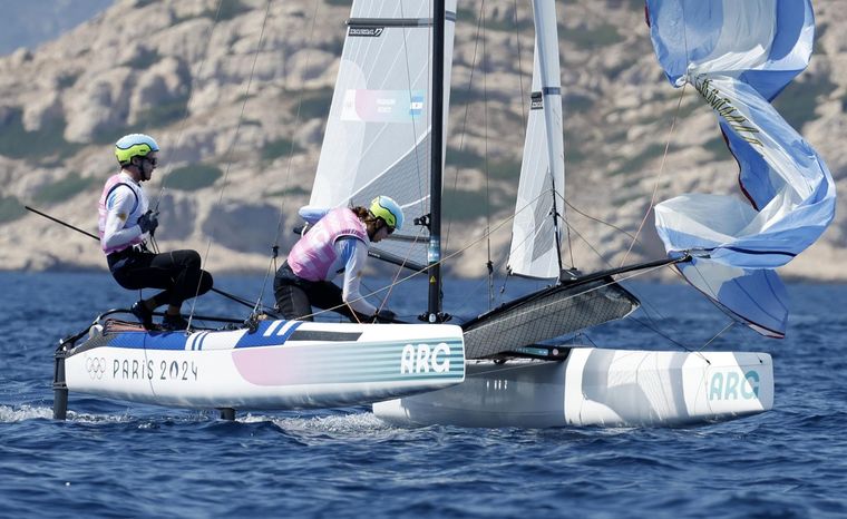Mateo Majdalani y Eugenia Bosco, en acción Foto: EFE