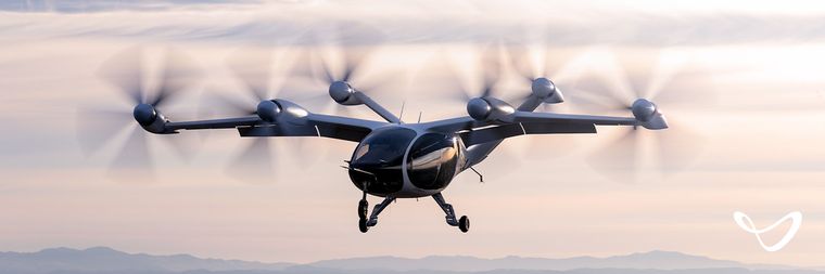 El diseño de Joby Aviation emite muy poco ruido Foto: Twitter: @jobyaviation