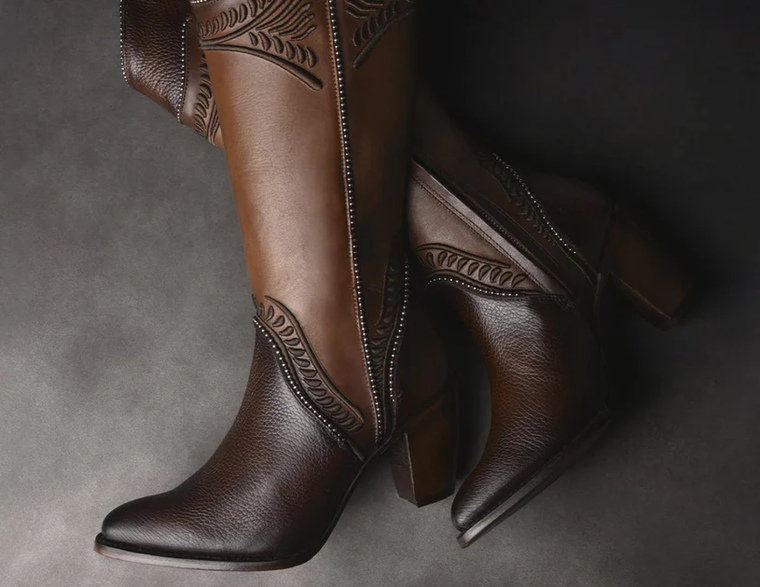 Las botas con taco ancho que regresan de los 60. Las botas con taco ancho que regresan de los 60.