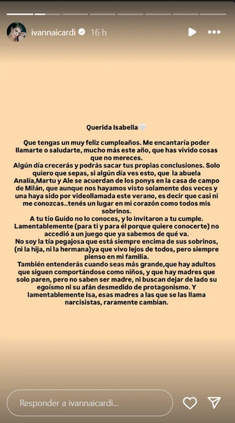 La publicación de la hermana de Mauro Icardi que desató un nuevo escándalo. La publicación de la hermana de Mauro Icardi que desató un nuevo escándalo.