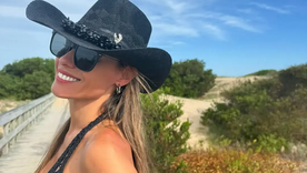 El look playero de Pampita. El look playero de Pampita.