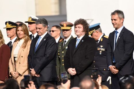 El presidente Javier Milei en el Cabildo, sin Patricia Bullrich. El presidente Javier Milei en el Cabildo, sin Patricia Bullrich.