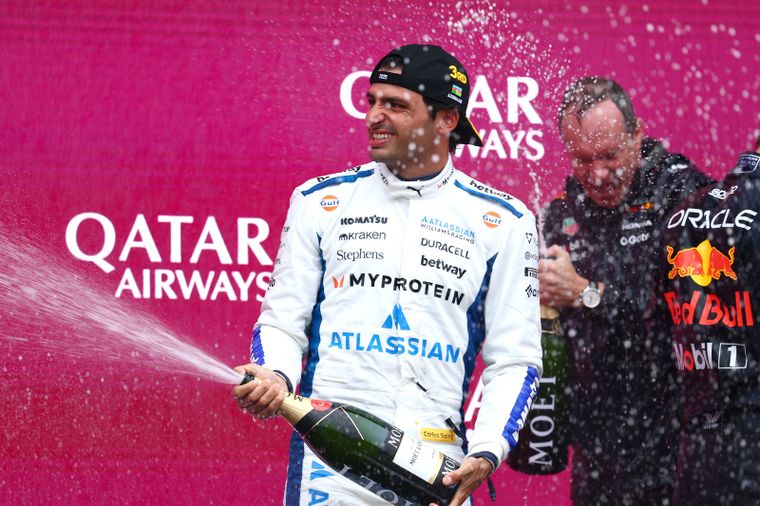Sainz alcanzó en Bakú el podio número 28 de su trayectoria en la Fórmula 1.