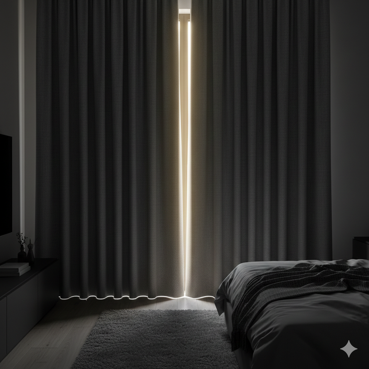 Se jubilan las cortinas. Fuente: IA Gemini.