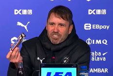 El Chacho Coudet tuvo un divertido intercambio con un periodista en conferencia de prensa. Foto: Captura LaLiga El Chacho Coudet tuvo un divertido intercambio con un periodista en conferencia de prensa. Foto: Captura LaLiga