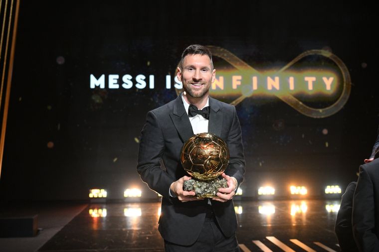Messi, en la gala del Balón de Oro de 2023, respondió si se consideraba el GOAT. Foto: EFE