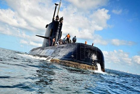 Submarino ARA San Juan Foto: Télam Submarino ARA San Juan Foto: Télam